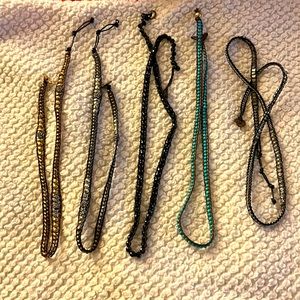 Lot of Five Wrap Bracelets